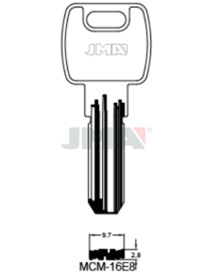 LLAVE EN BRUTO LATON SEGURIDAD MCM-16E8