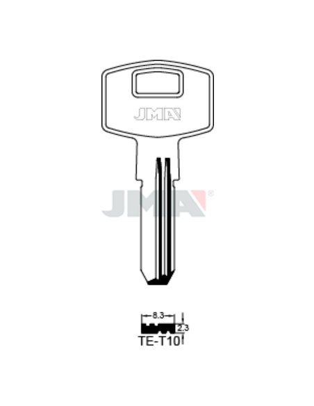 LLAVE EN BRUTO ALPACA SEGURIDAD TE-T10