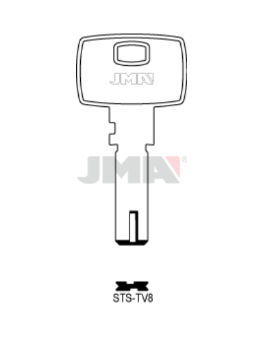 LLAVE EN BRUTO ALPACA SEGURIDAD STS TV-8