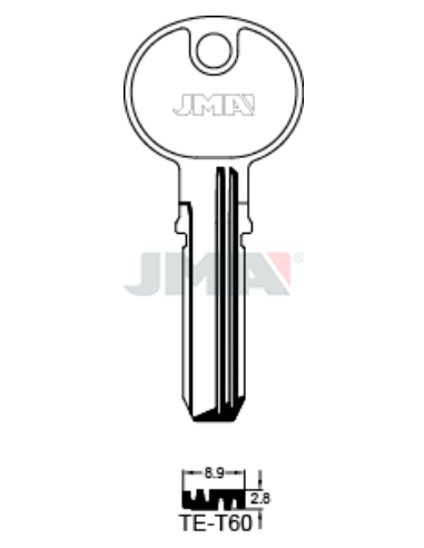 LLAVE EN BRUTO SEGURIDAD JMA TE-T60