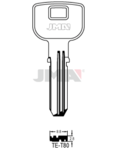 LLAVE EN BRUTO ALPACA SEGURIDAD TE-T80