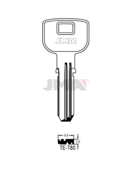 LLAVE EN BRUTO ALPACA SEGURIDAD TE-T80