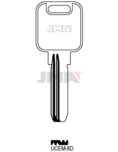 LLAVE EN BRUTO LATON SEGURIDAD UCEM-8D