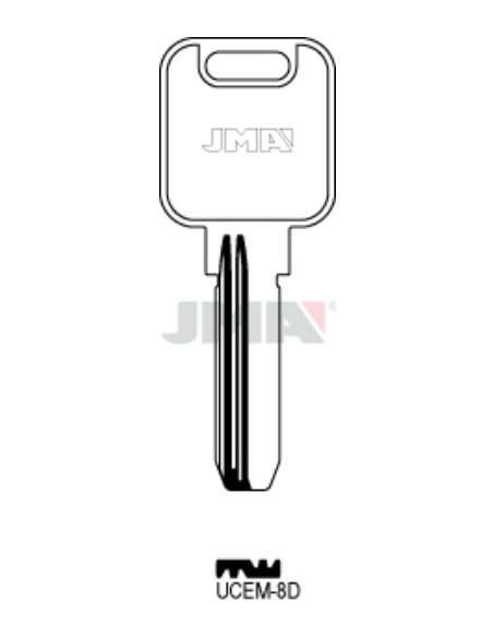 LLAVE EN BRUTO LATON SEGURIDAD UCEM-8D