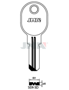 LLAVE EN BRUTO LATON SEGURIDAD SER-3D