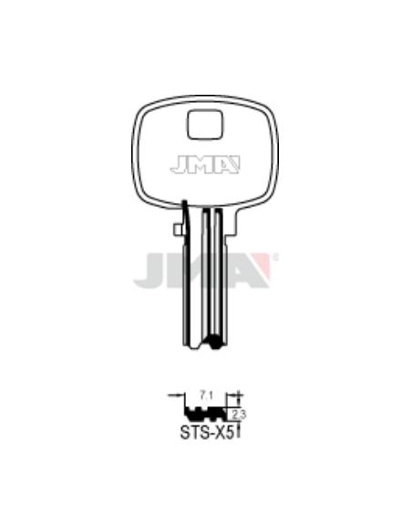 LLAVE EN BRUTO LATON SEGURIDAD STS-X5