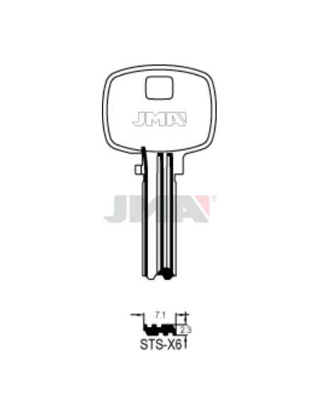 LLAVE EN BRUTO LATON SEGURIDAD STS-X6