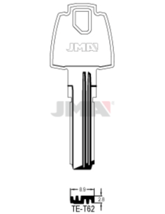 LLAVE EN BRUTO LATON SEGURIDAD TE-T62
