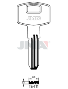 LLAVE EN BRUTO ALPACA SEGURIDAD TE-T11