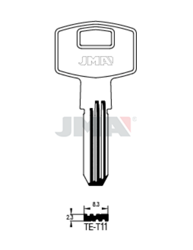 LLAVE EN BRUTO ALPACA SEGURIDAD TE-T11