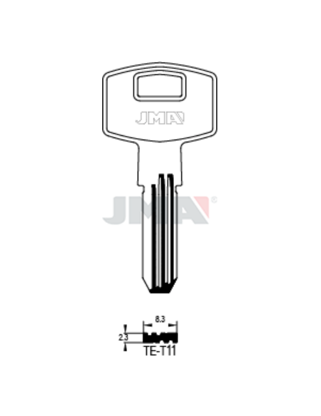 LLAVE EN BRUTO ALPACA SEGURIDAD TE-T11