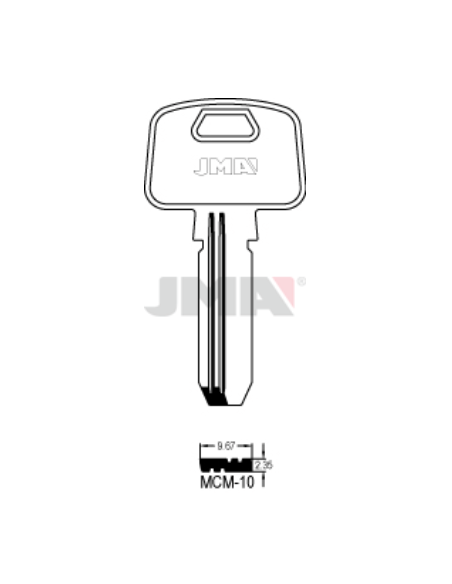 LLAVE EN BRUTO LATON SEGURIDAD MCM-10