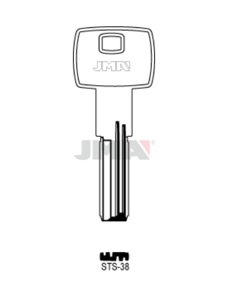 LLAVE EN BRUTO LATON SEGURIDAD STS-38