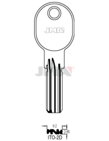 LLAVE EN BRUTO LATON SEGURIDAD ITO-2D