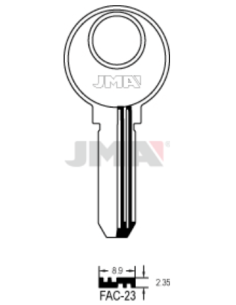 LLAVE EN BRUTO LATON SEGURIDAD FAC-23