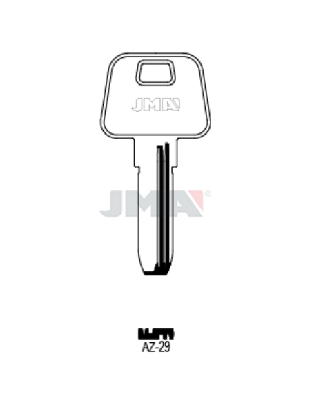 LLAVE EN BRUTO LATON SEGURIDAD AZ-29