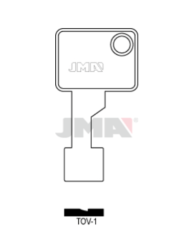 LLAVE EN BRUTO LATON ESP SEGURIDAD TOV-1