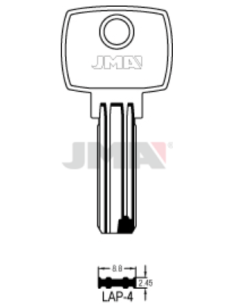 LLAVE EN BRUTO ALPACA SEGURIDAD LAP-4