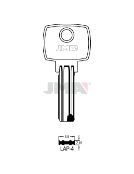 LLAVE EN BRUTO ALPACA SEGURIDAD LAP-4