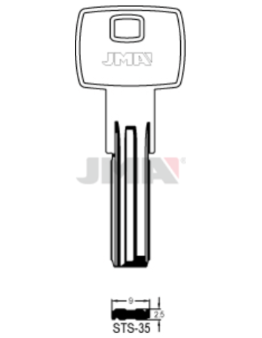 LLAVE EN BRUTO ALPACA SEGURIDAD STS-35