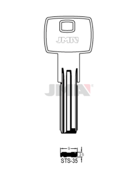 LLAVE EN BRUTO ALPACA SEGURIDAD STS-35