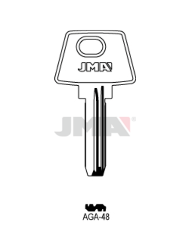 LLAVE EN BRUTO LATON SEGURIDAD AGA-48