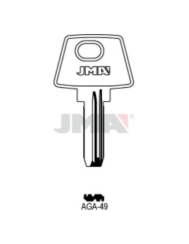 LLAVE EN BRUTO LATON SEGURIDAD AGA-49