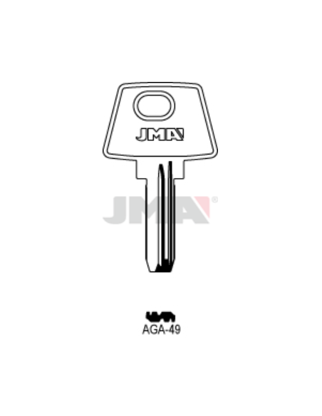 LLAVE EN BRUTO LATON SEGURIDAD AGA-49