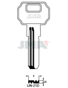 LLAVE EN BRUTO LATON SEGURIDAD LIN-21D