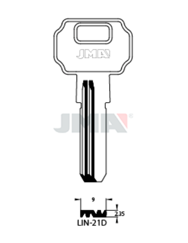 LLAVE EN BRUTO LATON SEGURIDAD LIN-21D