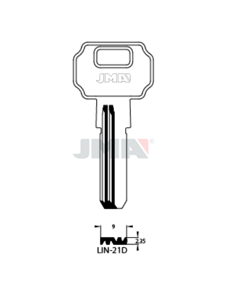 LLAVE EN BRUTO LATON SEGURIDAD LIN-21D