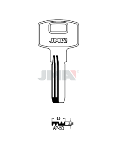 LLAVE EN BRUTO LATON SEGURIDAD AP-5D