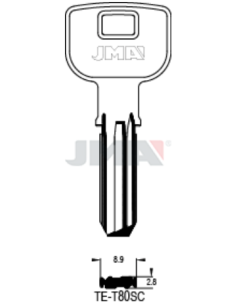 LLAVE EN BRUTO ALPACA SEGURIDAD TE-T80SC
