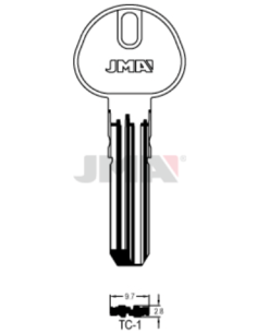 LLAVE EN BRUTO LATON SEGURIDAD TC-1