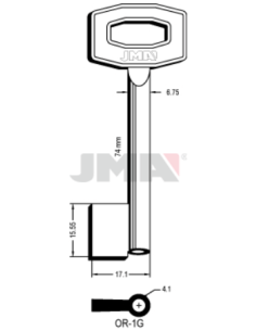 LLAVE EN BRUTO GORJA JMA OR-1G