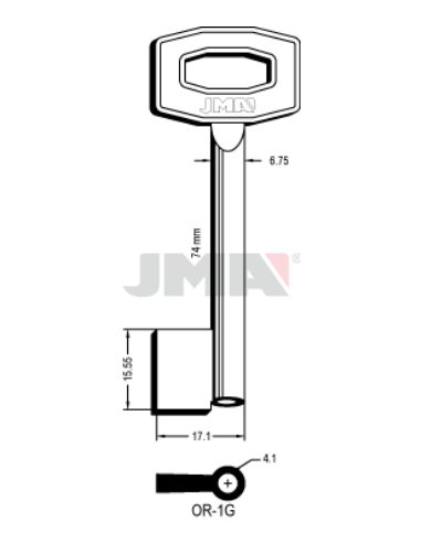 LLAVE EN BRUTO GORJA LATON OR-1G