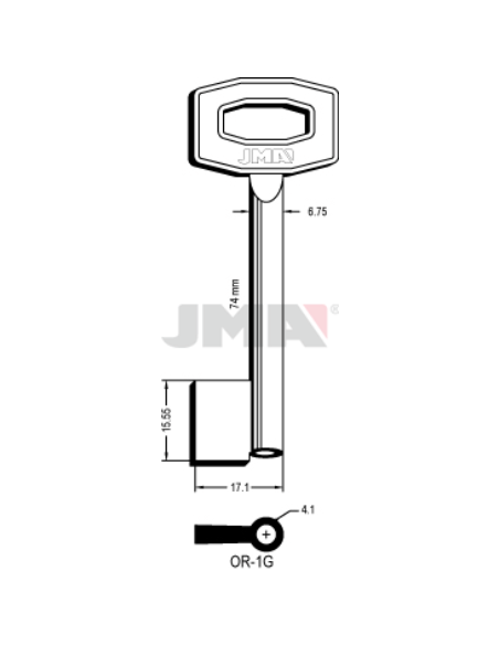 LLAVE EN BRUTO GORJA JMA OR-1G