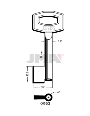 LLAVE EN BRUTO GORJA LATON OR-5G