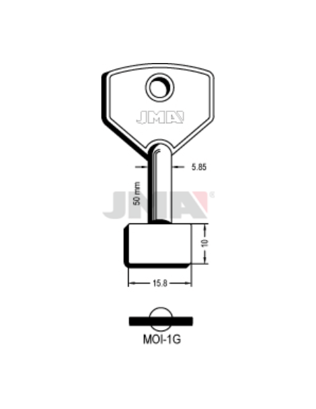 LLAVE EN BRUTO GORJA JMA MOI-1G