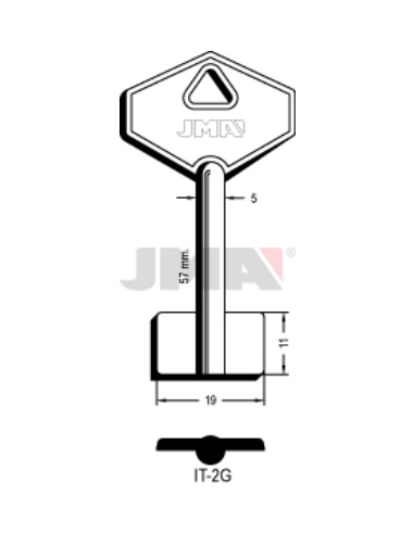 LLAVE EN BRUTO GORJA LATON IT-2G