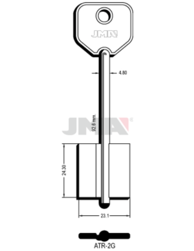 LLAVE EN BRUTO GORJA LATON ATR-2G