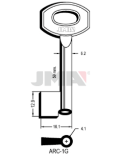 LLAVE EN BRUTO GORJA JMA ARC-1G