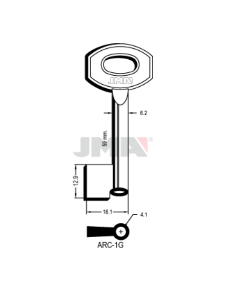 LLAVE EN BRUTO GORJA JMA ARC-1G