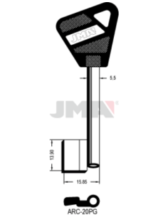 LLAVE EN BRUTO GORJA LATON ARC-20PG