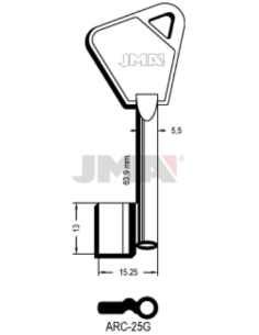LLAVE EN BRUTO GORJA JMA ARC-25G