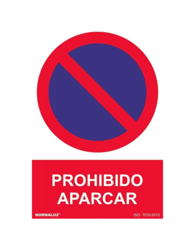 SEÑAL PROHIBIDO APARCAR PVC 210X300MM