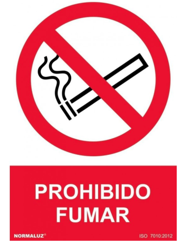 SEÑAL PROHIBIDO FUMAR PVC 210X300MM