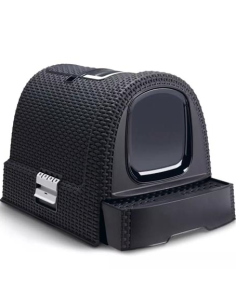 CAJA ASEO GATOS RATAN ANTRACITA
