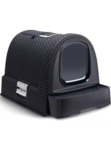 CAJA ASEO GATOS RATAN ANTRACITA