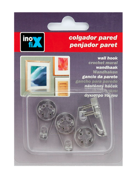COLGADOR PARED TRANSPARENTE BL4 100X40X120